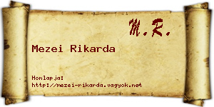 Mezei Rikarda névjegykártya